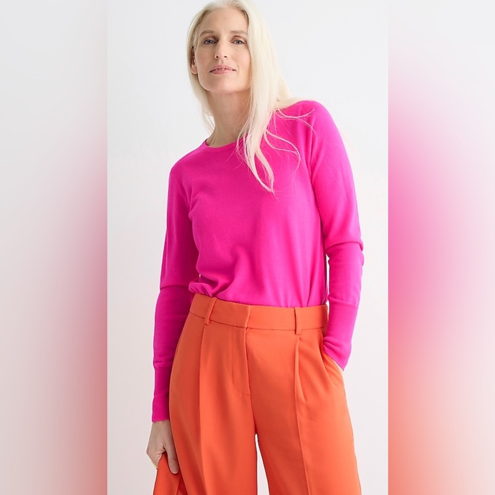 J. Crew Women's Pink Crew Neck Sweater